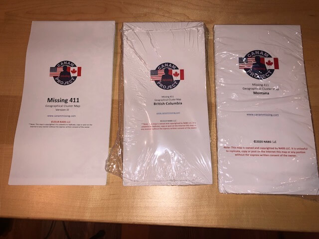 U.S., Montana & British Columbia Missing Person Cluster Maps